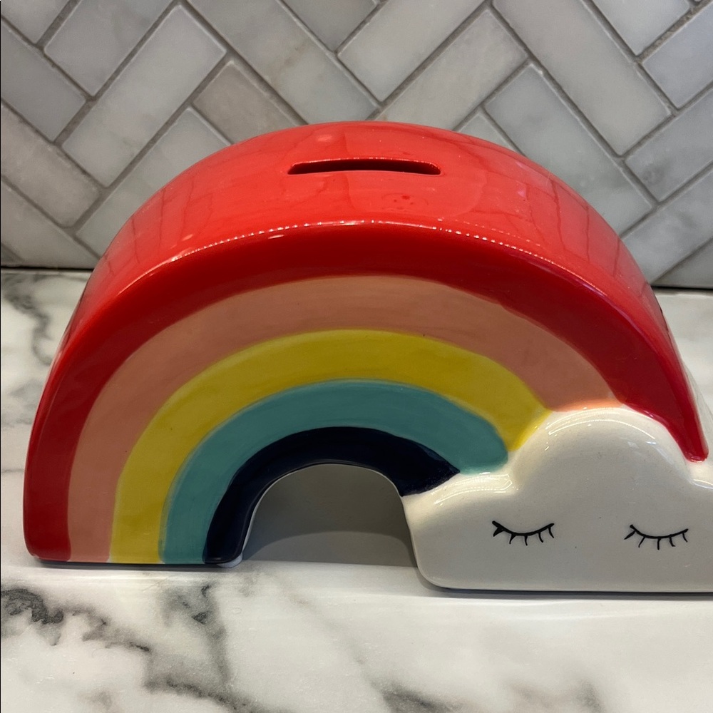 Rainbow Cloud Ceramic Bank
